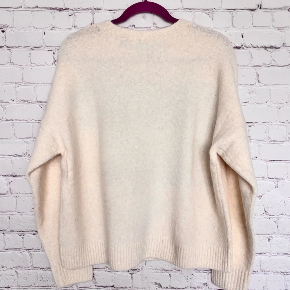 TED BAKER Cream Ivory Long Sleeve Floral Jacquard Sweater--NWT--M - Picture 13 of 16